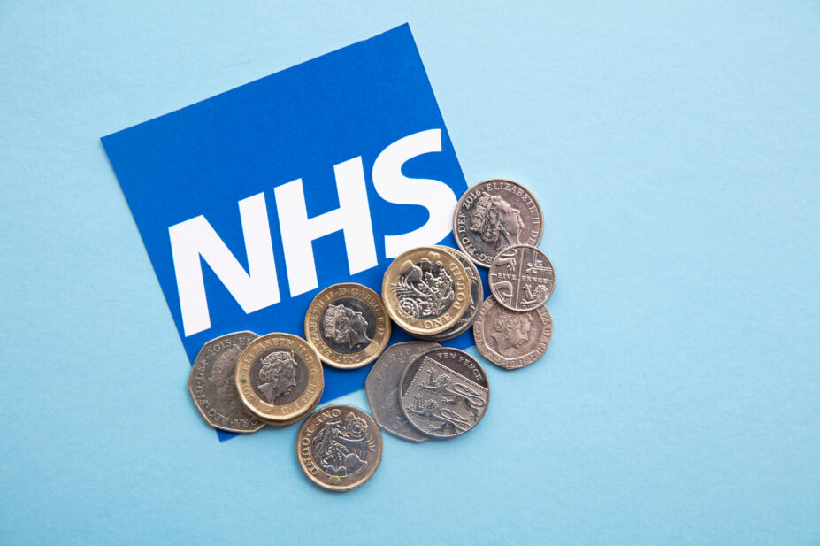NHS National health service funding concept