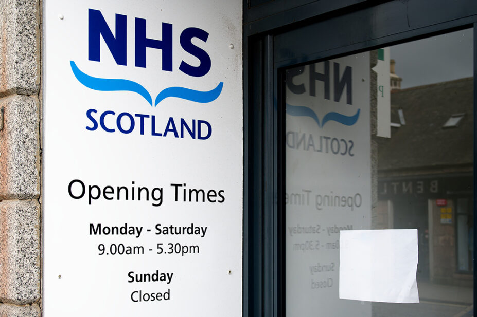 NHS Scotland signage