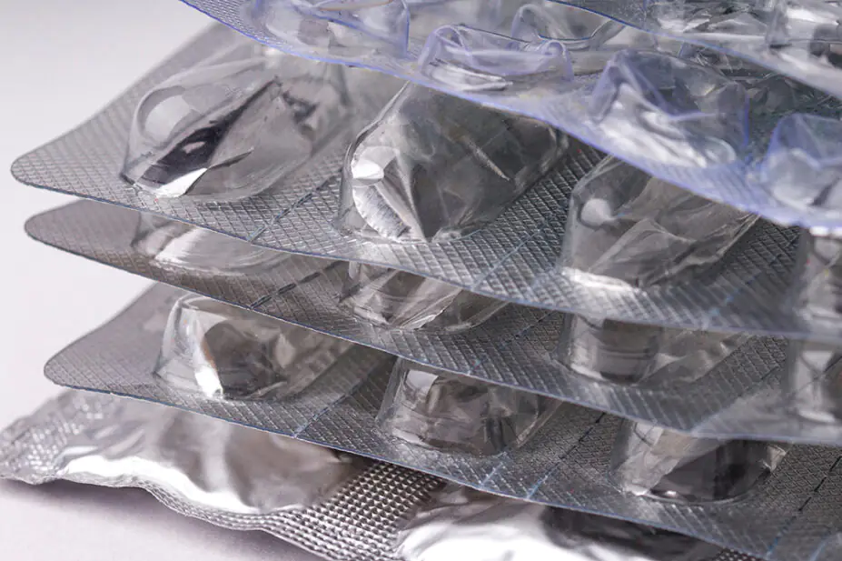 Empty blister packs of medicines