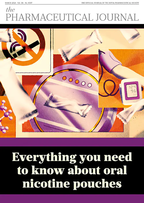 Issue cover showing nicotine pouch artwork, and headline 