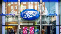 Boots store frontage in London, UK