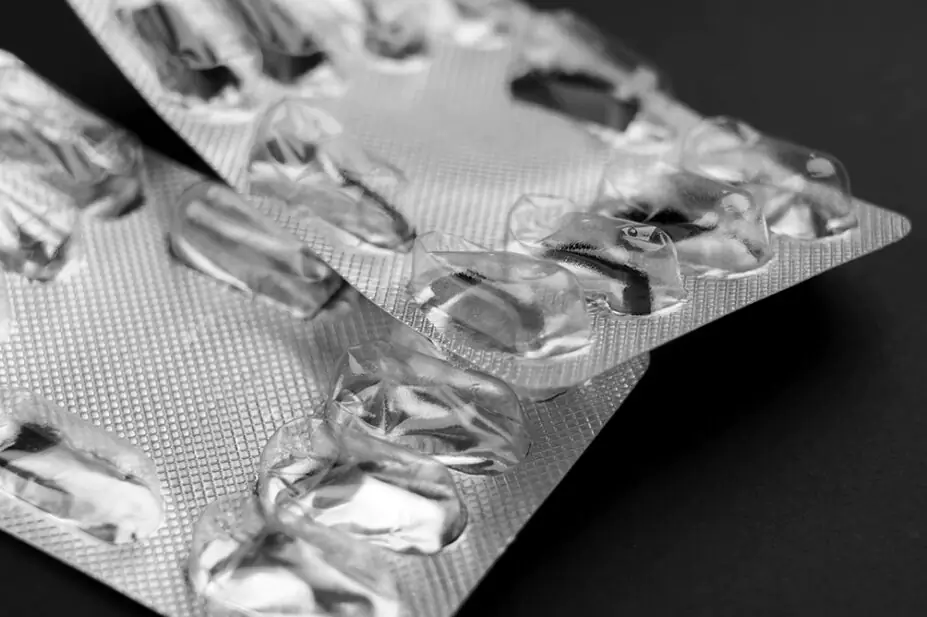 Empty blister packs of medicines