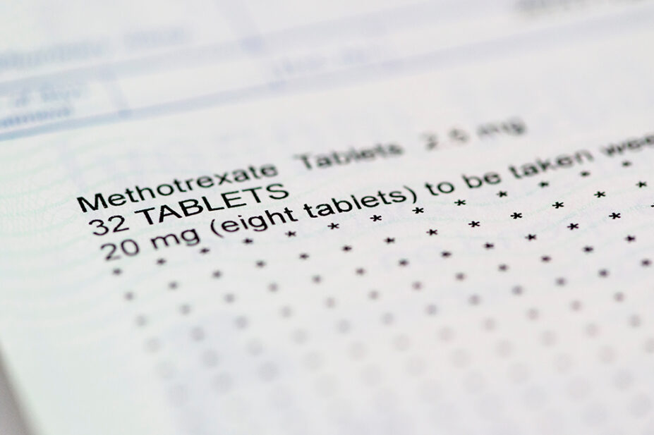 Methotrexate prescription print out