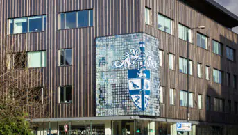 Picture of the Royal Pharmaceutical Society Head Office in East Smithfield, East London, UK, opened in 2015, architect BDP