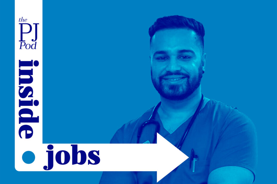 Inside Jobs + PJ Pod logos, with headshot of Shane Kailla