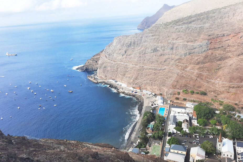 Image showing sea and coastline with town in bottom right hand corner