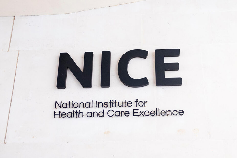 National Institute for Health and Care Excellence signage