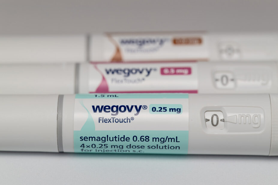Various strengths of Wegovy (semaglutide) weight-loss injection pens