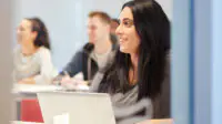 University students attend a lecture