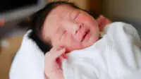 A newborn baby in the hospital