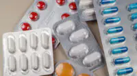 An assortment of blister packs of medication