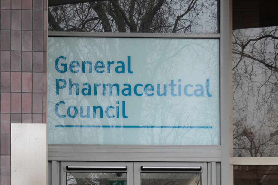 The sign outside of the General Pharmaceutical Council headquarters