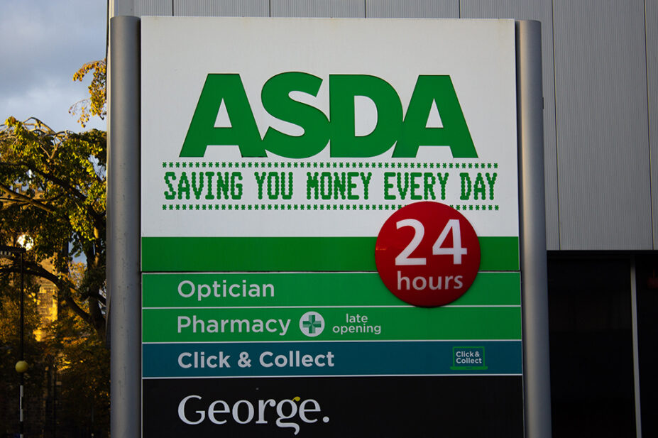 Large Asda store signage