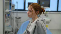 Teenager waiting for medical appointment