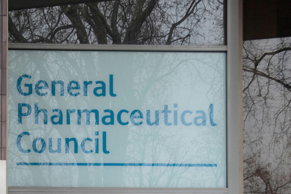 The sign outside of the General Pharmaceutical Council headquarters