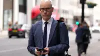 3EFA3BX Britain's Member of Parliament Stephen Kinnock arrives at the Ministry for Health in London, Thursday, May 14, 2026