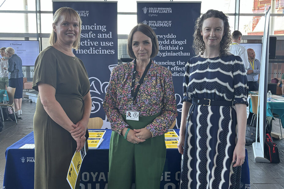 A photo of Liz Hallet (left) standing with Beca Brown (middle) and Geraldine McCaffrey (right)