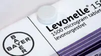 A close-up of a box of Levonelle tablets