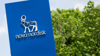 A Novo Nordisk sign outside of one of its facilities