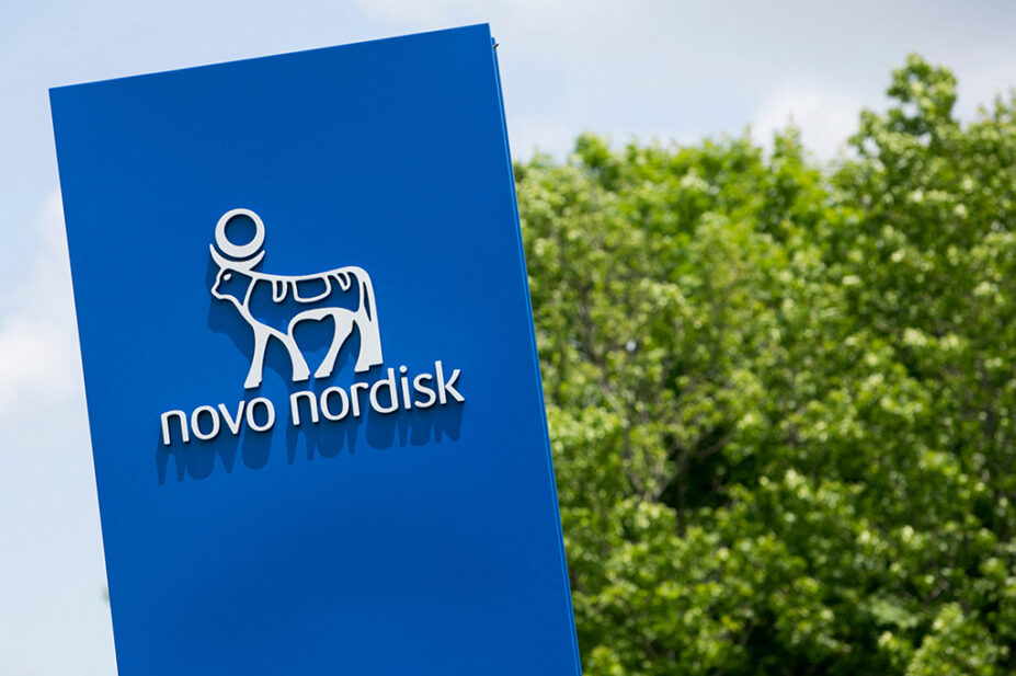 A Novo Nordisk sign outside of one of its facilities