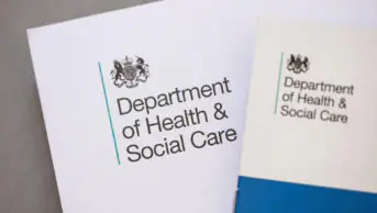 A letter with the Department of Health and Social Care letterhead on it