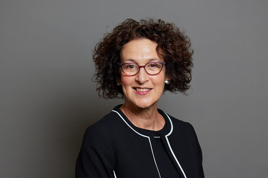 A portrait of parliamentary under-secretary for health and social care Baroness Merron