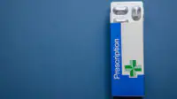 An image of an NHS prescribed box of medicine