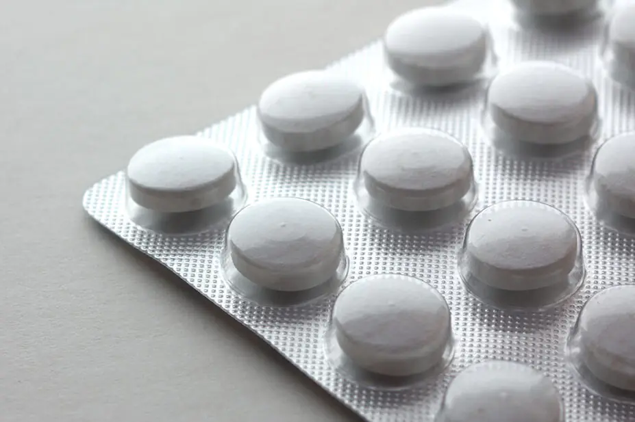 A blister pack of tablets