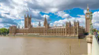 An image of the outside of the Houses of Parliament