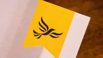 An image of the Liberal Democrats logo on a campaign leaflet