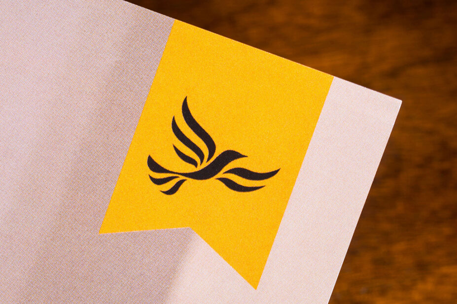 An image of the Liberal Democrats logo on a campaign leaflet