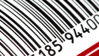 A close up of a barcode