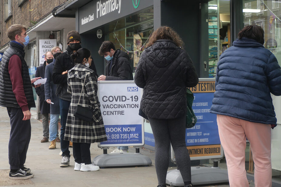 London.UK. December 22nd 2021.Chemists ramp up Covid testing ahead of Christmas.