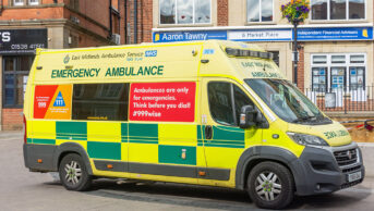 An image of an ambulance from the East Midlands Ambulance Service