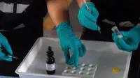 A marquis test is used to test illegal drugs