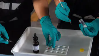 A marquis test is used to test illegal drugs