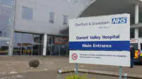 An image of the front of Darent Valley Hospital